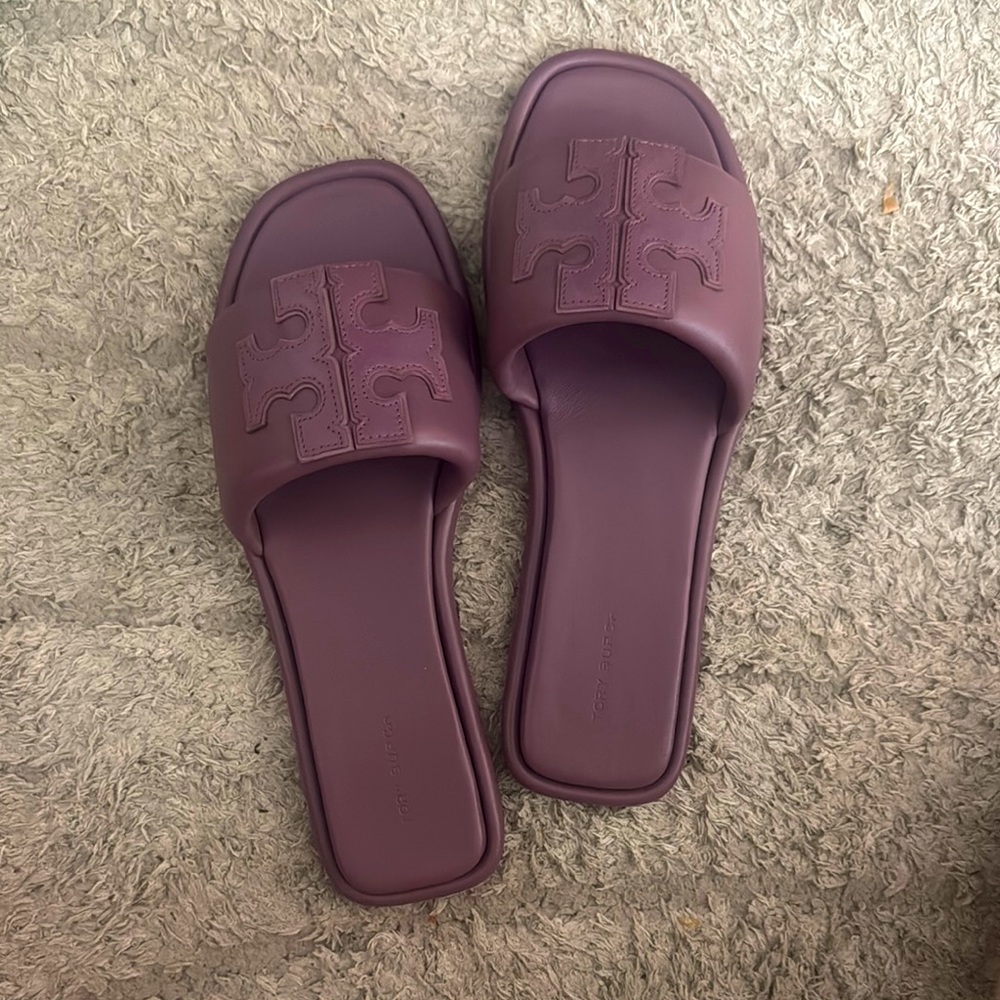 Tory Burch Purple Slide Sandals